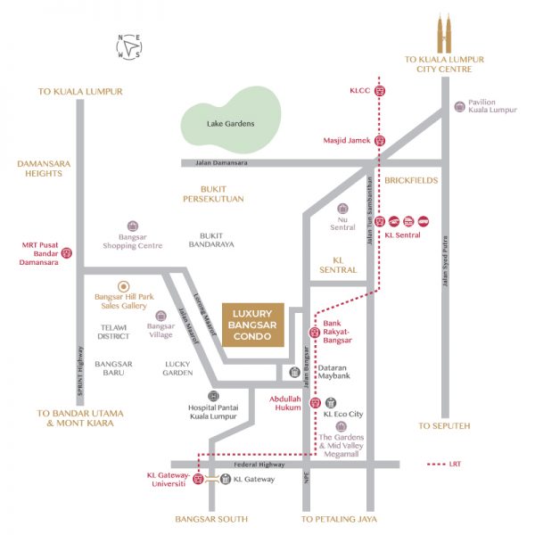 bangsar hill park location map